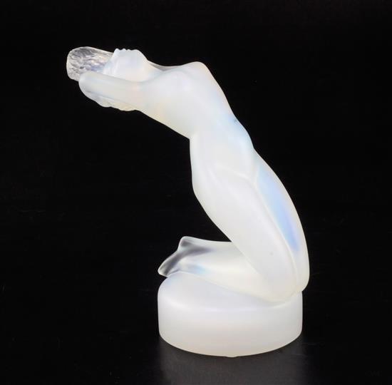 Chrysis/Nude Female. A glass paperweight by René Lalique, introduced in 1947, No.11809, 13cm.